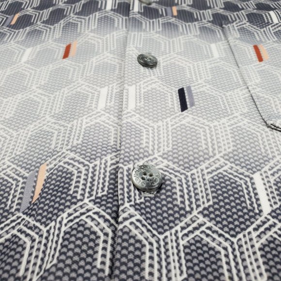 Vtg 60s 70s Disco Shirt mens Large Polyester Mr. Jan White Saturday Night Fever - Picture 4 of 6